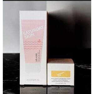 SATURDAY SKIN Rub-A-Dub Peel Gel + Yuzu Vitamin C Bright Eye Cream NIB